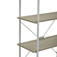 Bradken Natural Oak Wooden Shelving Unit With White Metal Frame