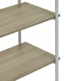 Bradken Natural Oak Wooden Shelving Unit With White Metal Frame