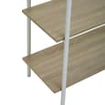 Bradken Natural Oak Wooden Shelving Unit With White Metal Frame