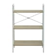 Bradken Natural Wooden 3 Tier Shelving Unit With White Frame