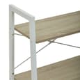 Bradken Natural Wooden 3 Tier Shelving Unit With White Frame
