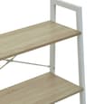 Bradken Natural Wooden 3 Tier Shelving Unit With White Frame