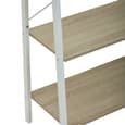 Bradken Natural Wooden 3 Tier Shelving Unit With White Frame