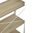 Bradken Natural Wooden 3 Tier Shelving Unit With White Frame