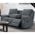 Brela Fabric Recliner 3+2 Seater Sofa Set In Dark Grey