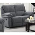 Brela Fabric Recliner 3+2 Seater Sofa Set In Dark Grey