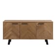 Brewster Wooden Storage Cabinet With 3 Doors In Oak