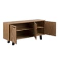 Brewster Wooden Storage Cabinet With 3 Doors In Oak