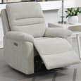 Brielle Fabric Electric Recliner Sofa Suite In Beige