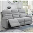 Brielle Fabric Electric Recliner Sofa Suite In Grey