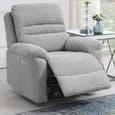 Brielle Fabric Electric Recliner Sofa Suite In Grey