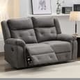 Budva Fabric Recliner 3+2 Seater Sofa Set In Dark Grey
