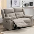 Budva Fabric Recliner 3+2 Seater Sofa Set In Light Grey