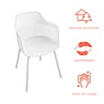 Cabazon White Resin Dining Chairs In Pair