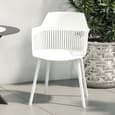 Cabazon White Resin Dining Chairs In Pair