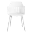 Cabazon White Resin Dining Chairs In Pair