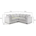 Calais Velvet Corner Sofa In Blue