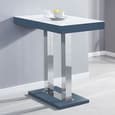 Caprice White Grey Gloss Bar Table 4 Coco Grey Stools