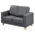 Caridad PU Leather Sofa Suite In Grey