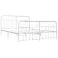 Carmel Metal Super King Size Bed In White