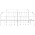 Carmel Metal Super King Size Bed In White