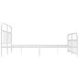 Carmel Metal Super King Size Bed In White