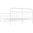 Carmel Metal Super King Size Bed In White