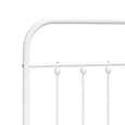 Carmel Metal Super King Size Bed In White