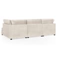Caronia Plush Velvet U Shaped Corner Sofa In Beige