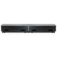 Elements Wooden TV Stand With 4 Glass Doors In Grey
