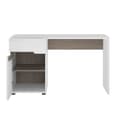 Cheya High Gloss Dressing Table With 1 Door In White Truffle Oak
