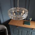 Chieti 5 Lights Ceiling Pendant Light In Bright Nickel
