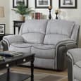 Claton Faux Leather Fabric Recliner 3+2 Seater Sofa Set In Grey