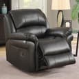 Claton Faux Leather Recliner 3+1+1 Seater Sofa Set In Black