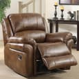 Claton Faux Leather Recliner 3+1+1 Seater Sofa Set In Tan
