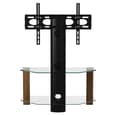 Clevedon Glass TV Stand With Bracket In Walnut