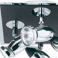 Comet 4 Light Square Spotlight In Chrome And Matt Black