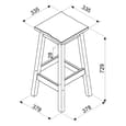 Consett Black And Oak Wooden Bar Stools In Pair