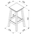 Consett Wooden Drop Leaf Breakfast Table 2 High Stools In Grey Oak