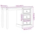 Croydon Wooden Dressing Table With 3 Drawer In Brown