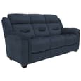 Darley Upholstered Fabric 3 Seater Sofa In Blue