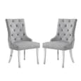 Daytona Large Clear Glass Dining Table 4 Imperial Grey Chairs