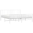 Devlin Metal Super King Size Bed In White