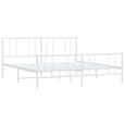 Devlin Metal Super King Size Bed In White