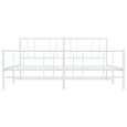 Devlin Metal Super King Size Bed In White