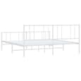 Devlin Metal Super King Size Bed In White