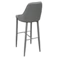 Divina Grey Fabric Upholstered Bar Stools In Pair
