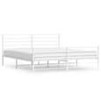 Eldon Metal Super King Size Bed In White