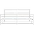Eldon Metal Super King Size Bed In White