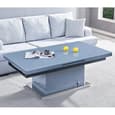 Elgin Convertible Grey Gloss Dining Table 6 Petra Grey Chairs